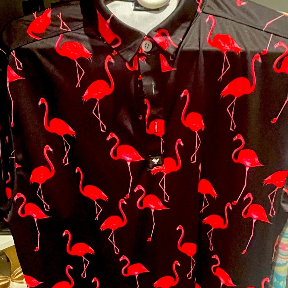 Bad Birdie - Flamingo golf polo